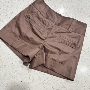 Diane Von Furstenburg Carrie Metallic Brown Shorts sz 6